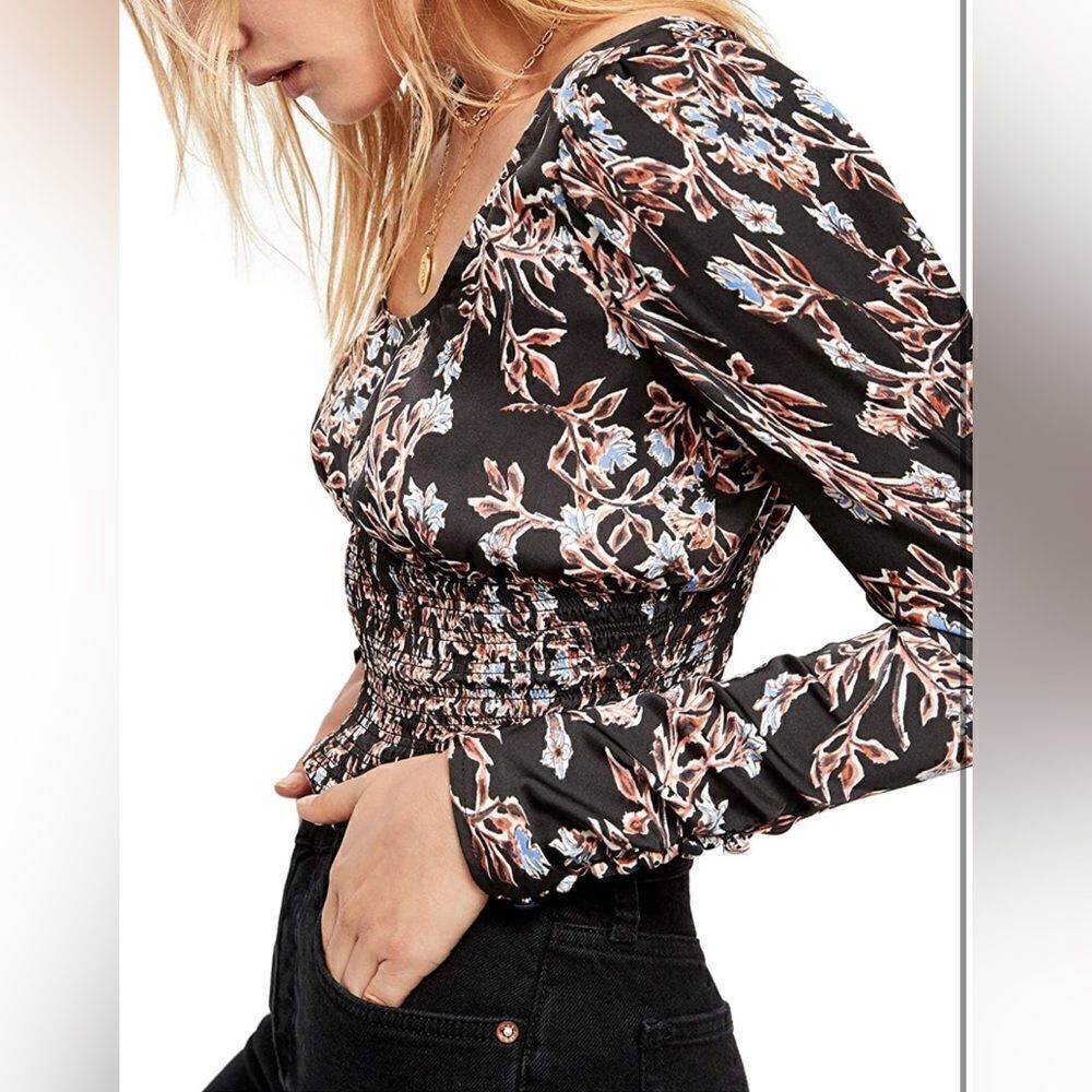 Free People Santiago Scoop Neck Printed Top - Picture 5 of 16